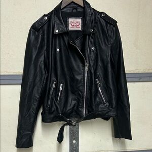 Levi's Black Leather Biker Jacket